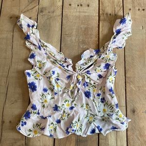 Forever 21 Crop Floral Top